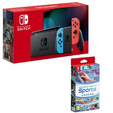 NINTENDO Console Nintendo Switch Joy-Con Bleu et Rouge + Nintendo Switch Sports