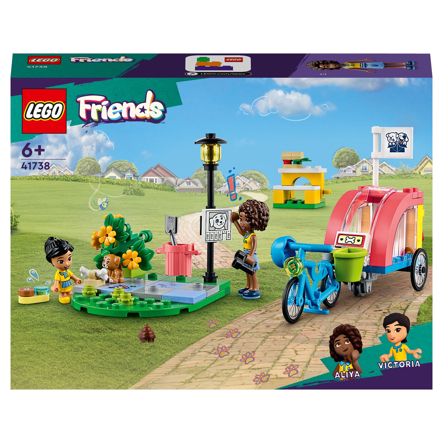 LEGO Friends 41738 Le vélo de sauvetage canin, Jouet Enfants 6 Ans, Jeu  d'Animaux avec Figurine de Chiot et 2 Mini-Poupées pas cher 