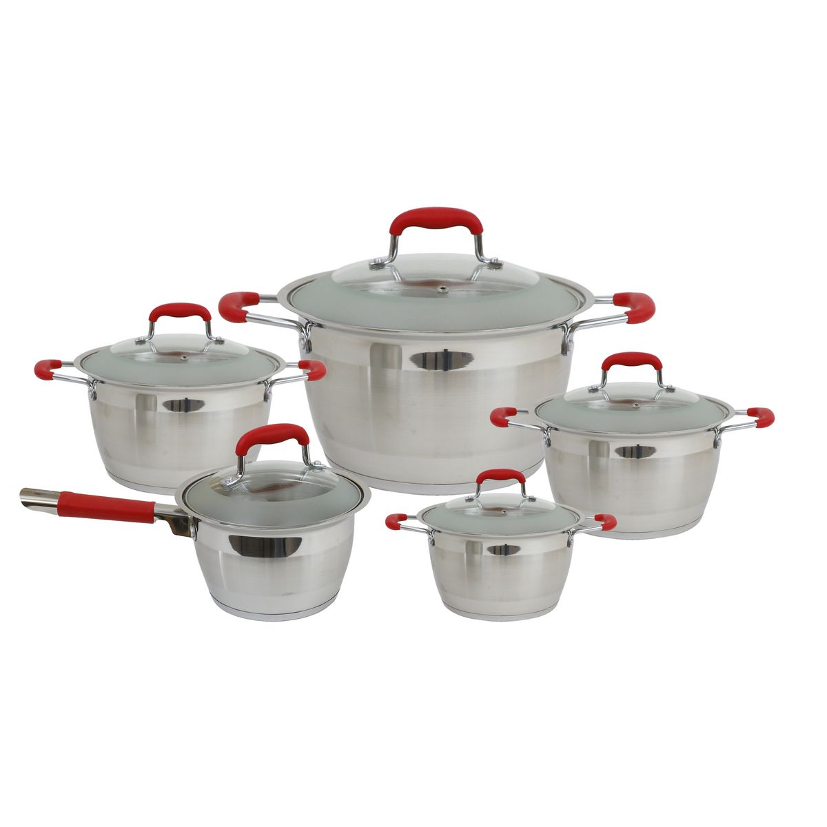 Batterie de cuisine 10 pièces 4 Faitouts/1 casserole et 5