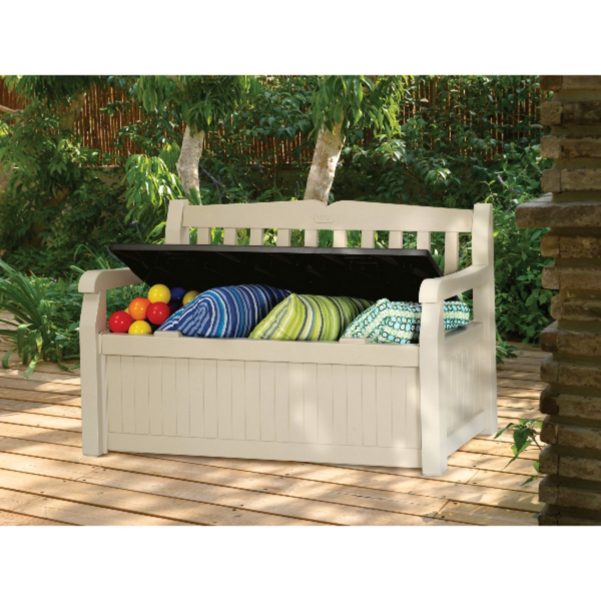 Ecloz - Coffre Banc Camilia en bois L.120 x l.50 x H.50 cm