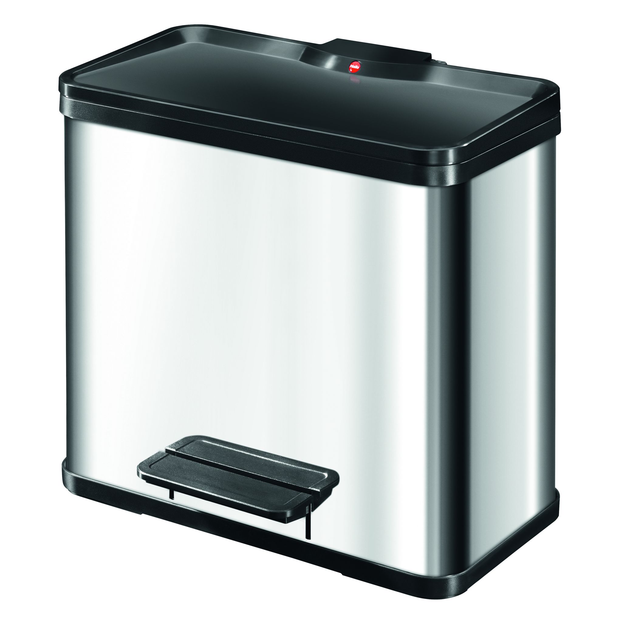 HAILO Poubelle de tri à pédale 3x9L Öko Trio Plus Inox pas cher 