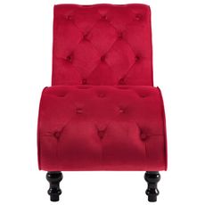Chaise longue Velours Rouge