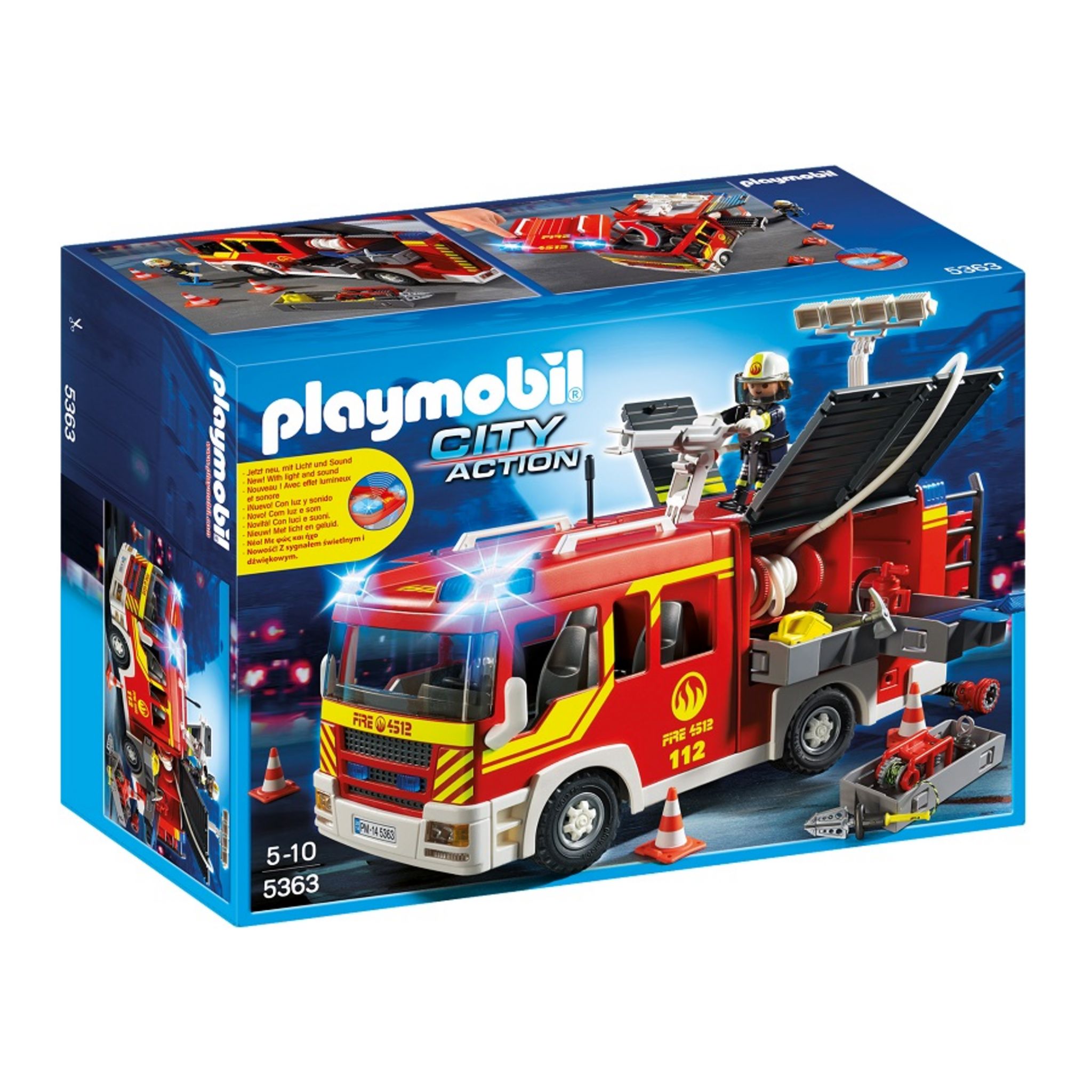 Camion de pompier Playmobil System 3236 - jouets rétro jeux de société  figurines et objets vintage