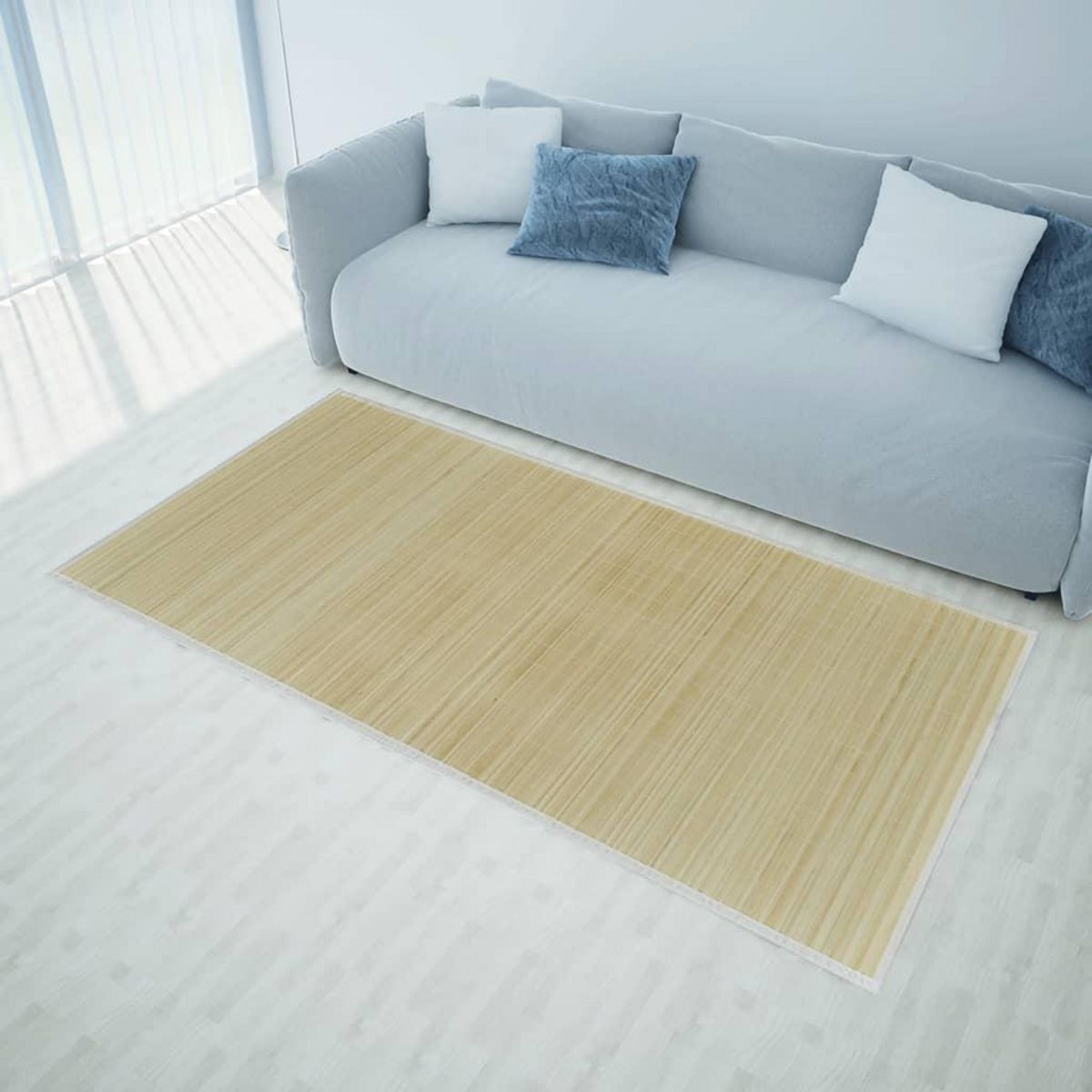 VIDAXL Tapis en bambou naturel a latte Rectangulaire 150 x 200 cm