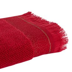 ACTUEL Drap de bain uni en pur coton qualité Zéro Twist 500 g/m² (Rouge )