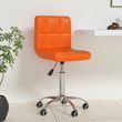 Chaise de bureau pivotante Orange Similicuir