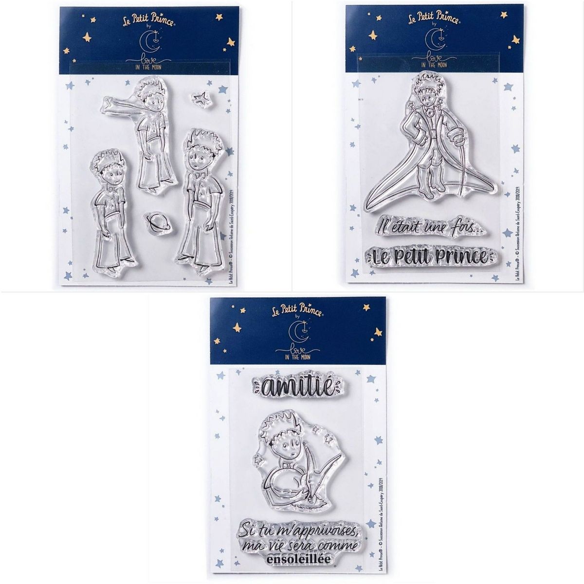 Youdoit 11 Tampons transparents Le Petit Prince Etoiles + Messages + Renard