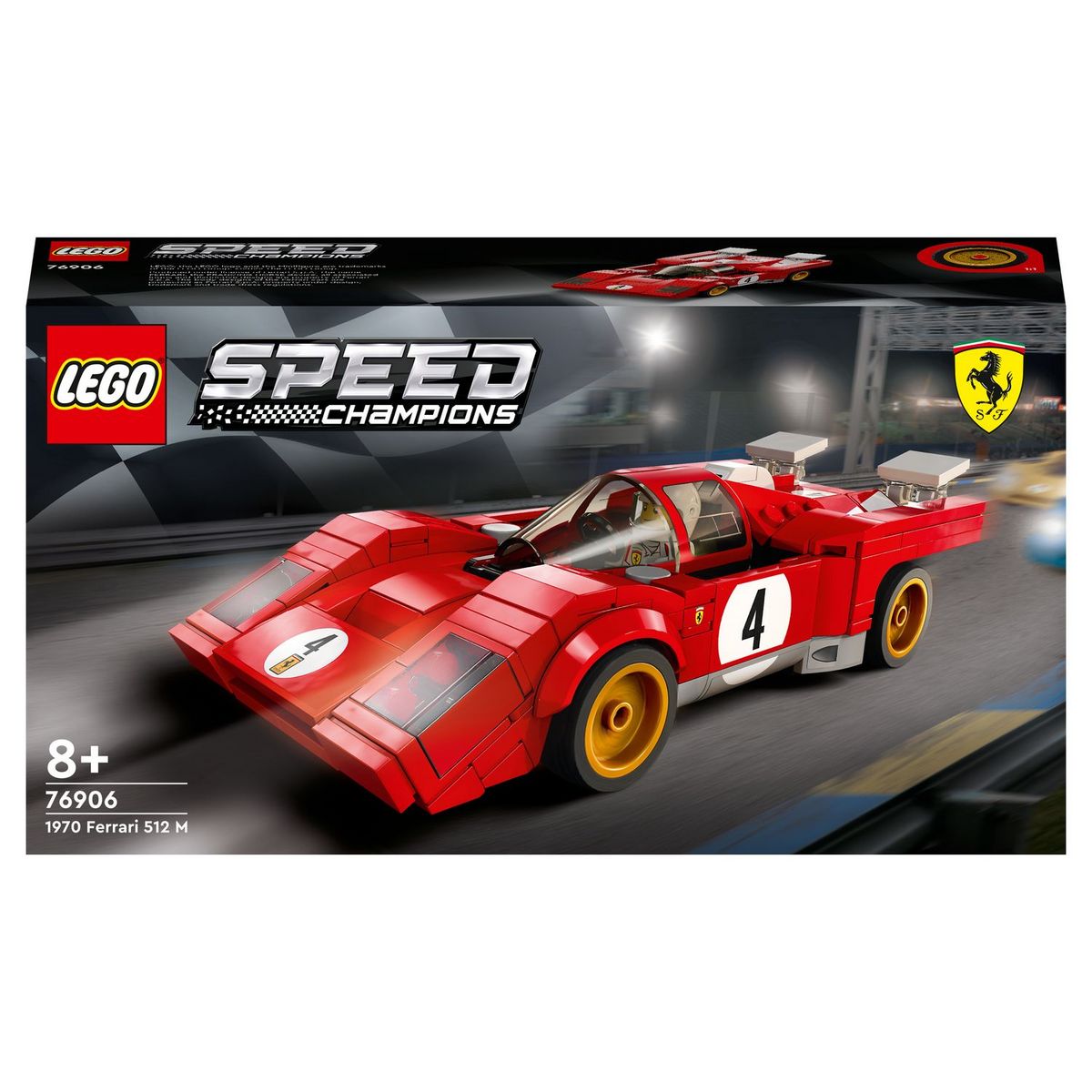 Speed Champions 76906 1970 Ferrari 512 M, Modèle Réduit de Voiture de  Course, Jouet de Construction pour Enfants à Collectionner