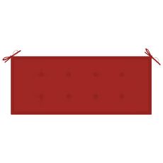 Coussin de banc de jardin Rouge 120 x 50 x 3 cm