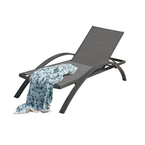 Chaise longue aluminium gris BARCELONA