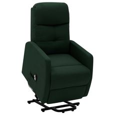 Fauteuil inclinable sur pied Vert fonce Tissu