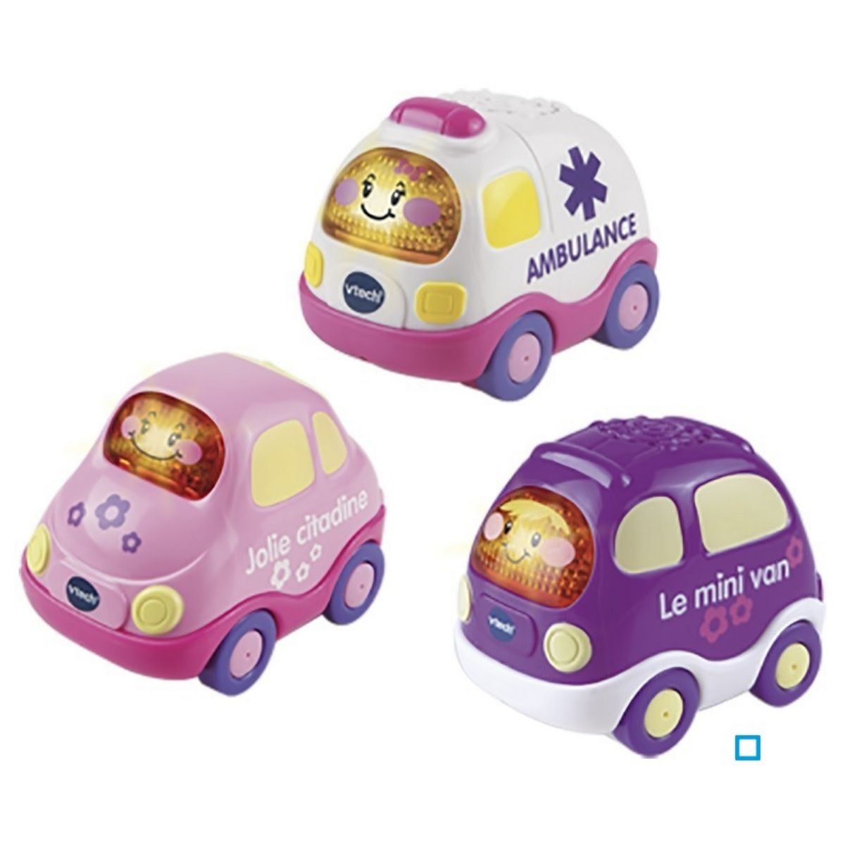 VTECH Coffret trio rose Tut tut bolides - Dès 12 mois pas cher