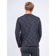 t-shirt manches longues col rond pur coton jupax (Noir)