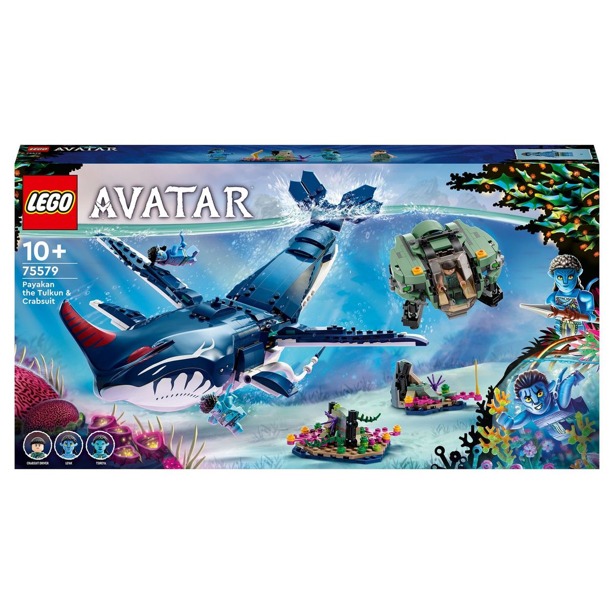 LEGO Avatar 75579 Payakan la Tulkun et Crabsuit, Jouet de Construction, La Voie de l'Eau Film, Set Océan Sous-Marin avec Figurine Animal Marin