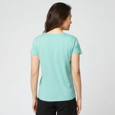 IN EXTENSO T-shirt manches courtes vert imprimé tropical femme (Vert)