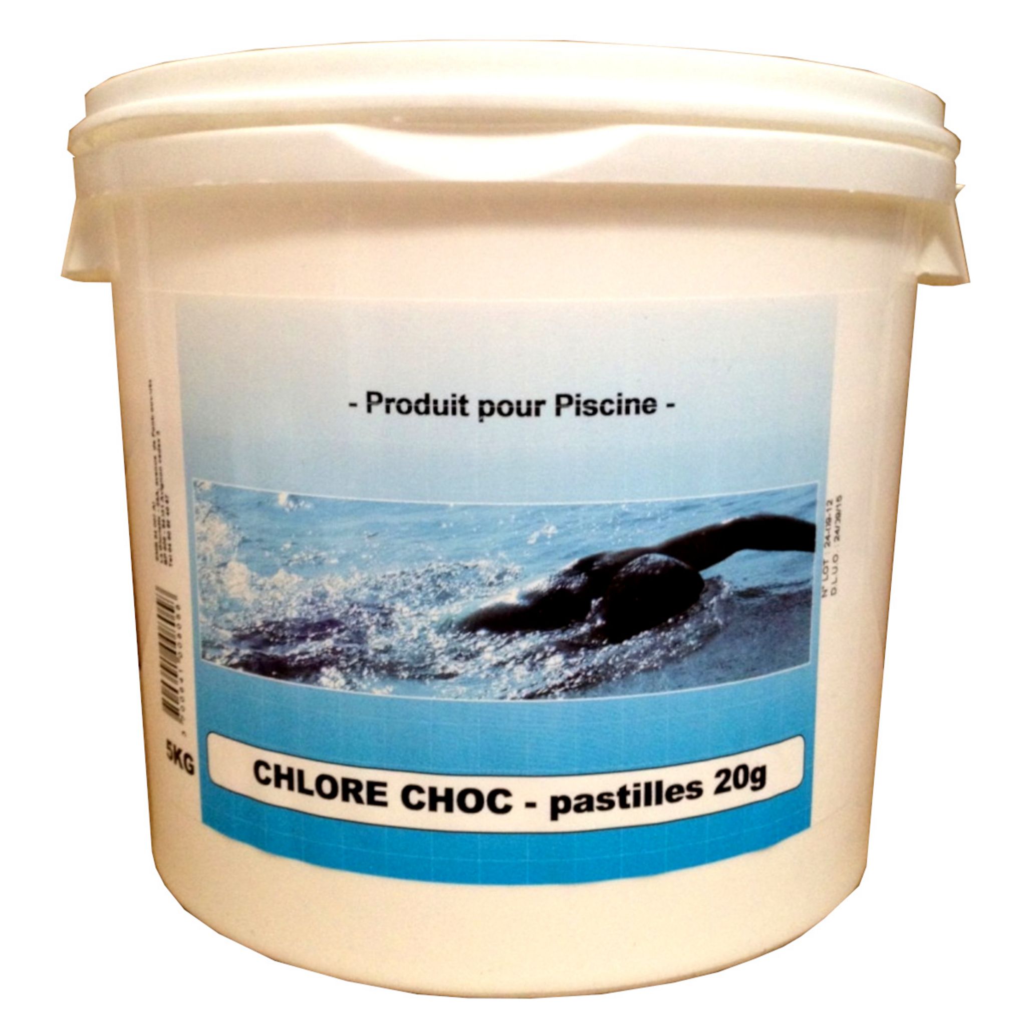 CHLORE CHOC PAST 20G 5KG de Aqualux - Produits piscines pas cher, l