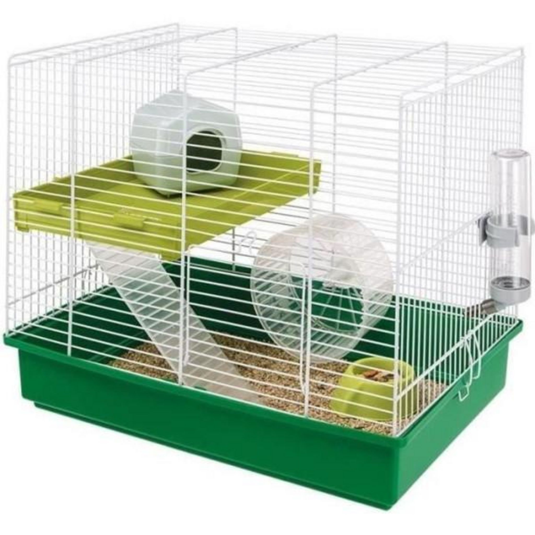 ZOLUX Cage sur 2 étages pour hamsters, souris et gerbilles - Rody3 duo - L  41 x p 27 x h 40,5 cm - Grenadine