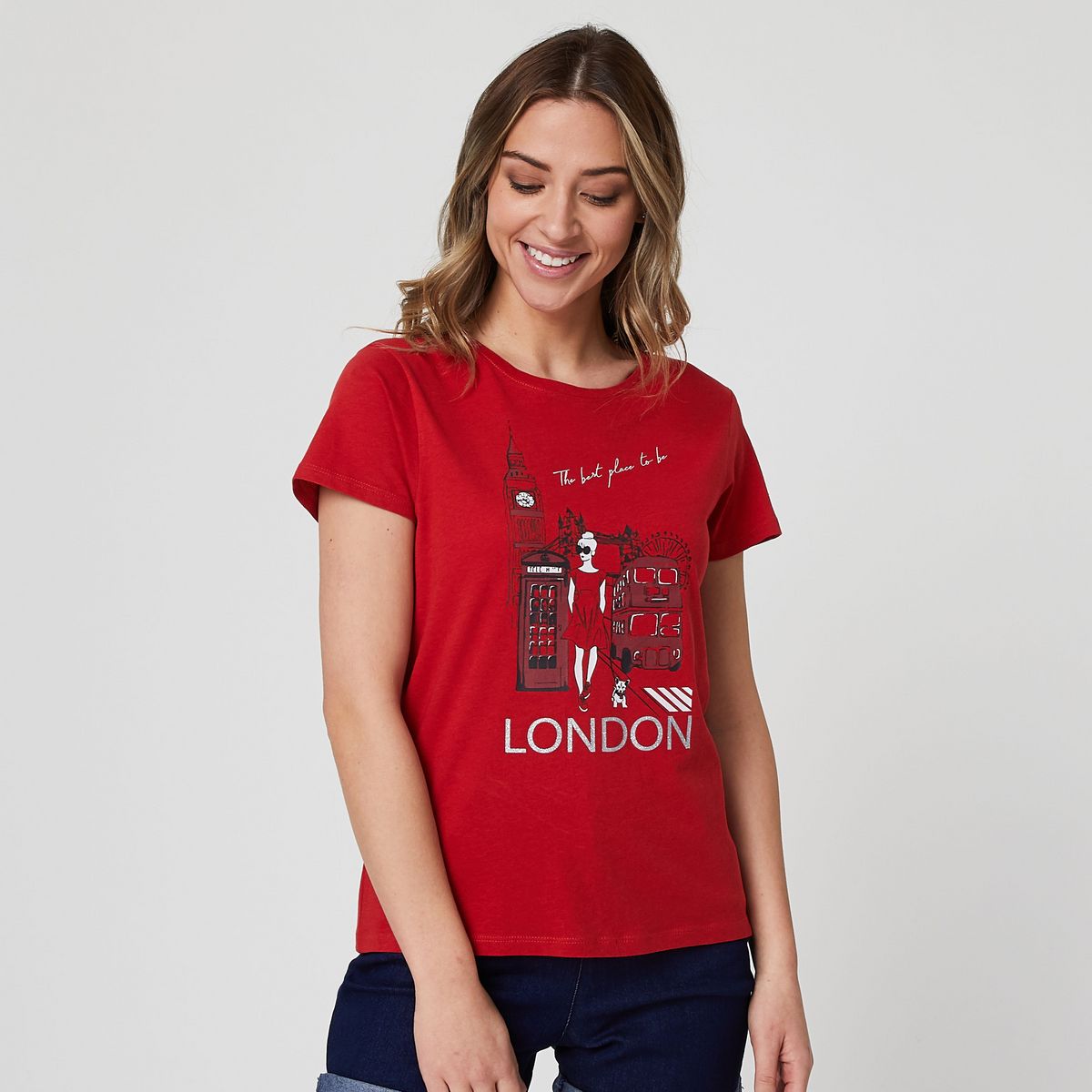 IN EXTENSO T shirt femme Rouge taille S pas cher Auchan