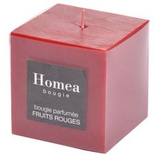 Bougie Parfumée  Cube  7cm Fruits Rouges