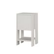TOILINUX Table de chevet Ema 30 cm - Blanc, Blanc