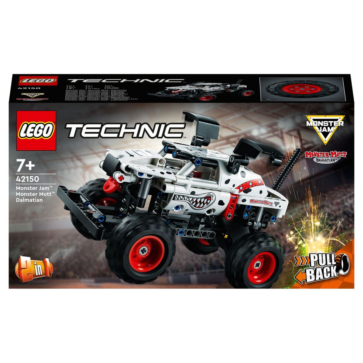 LEGO Technic 42150 Monster Jam Mutt Dalmatien, Jouet Monster Truck à Voiture  de Course pas cher 