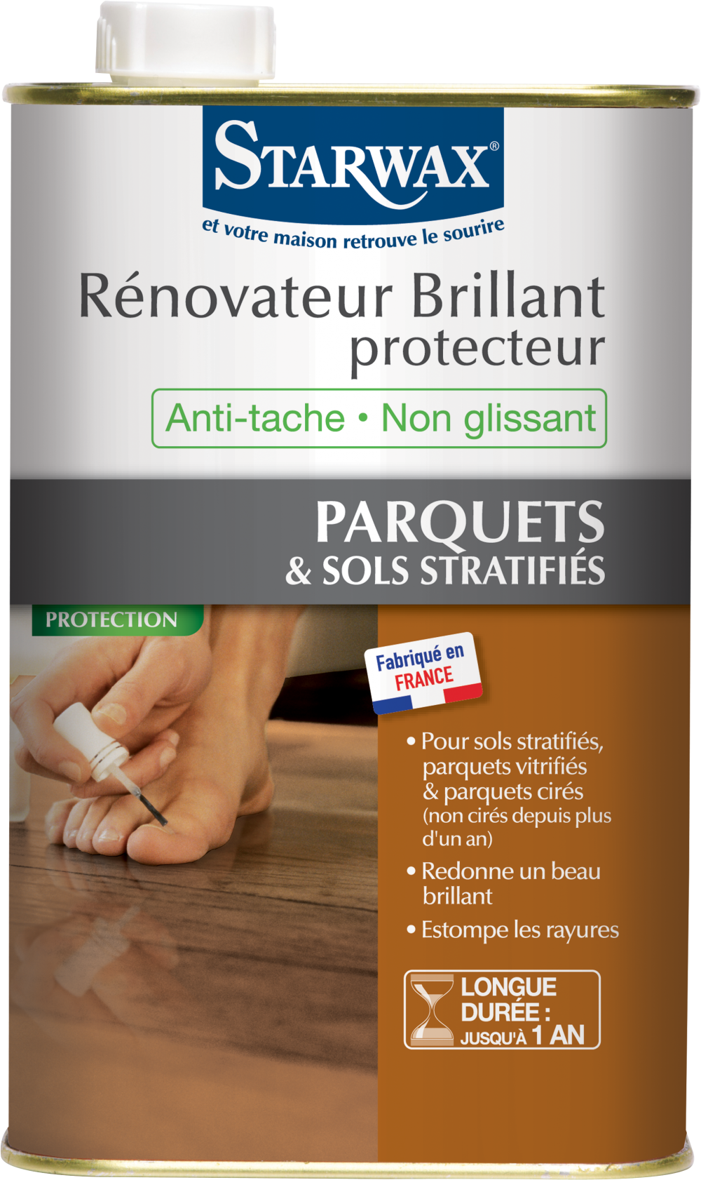 STARWAX, Entretien brillant parquets & sols stratifiés 1L, Starwax