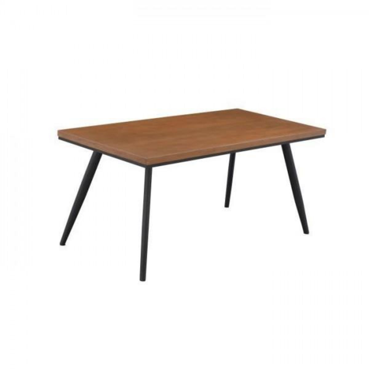 MARKET24 Table a manger de jardin - Acier + Bois - 160 x 80 x 74 cm
