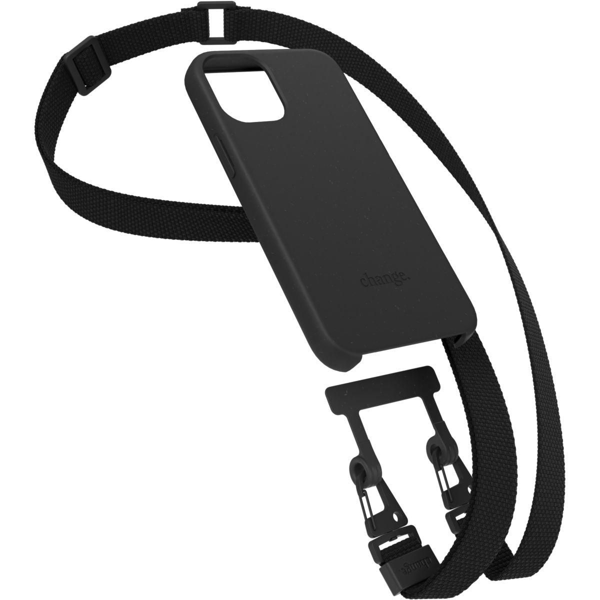 WOODCESSORIES Coque avec cordon iPhone 14 Pro Max Tour de cou noir pas cher  