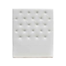 Tête de lit capitonnée  Déco  - 99 cm - Blanc - En PVC