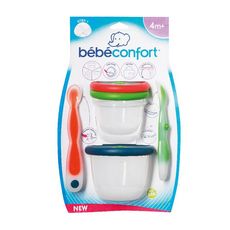 Bebe Confort Set Repas 0 6 Mois 2 Cuilleres 3 Boites De Conservation Pas Cher A Prix Auchan