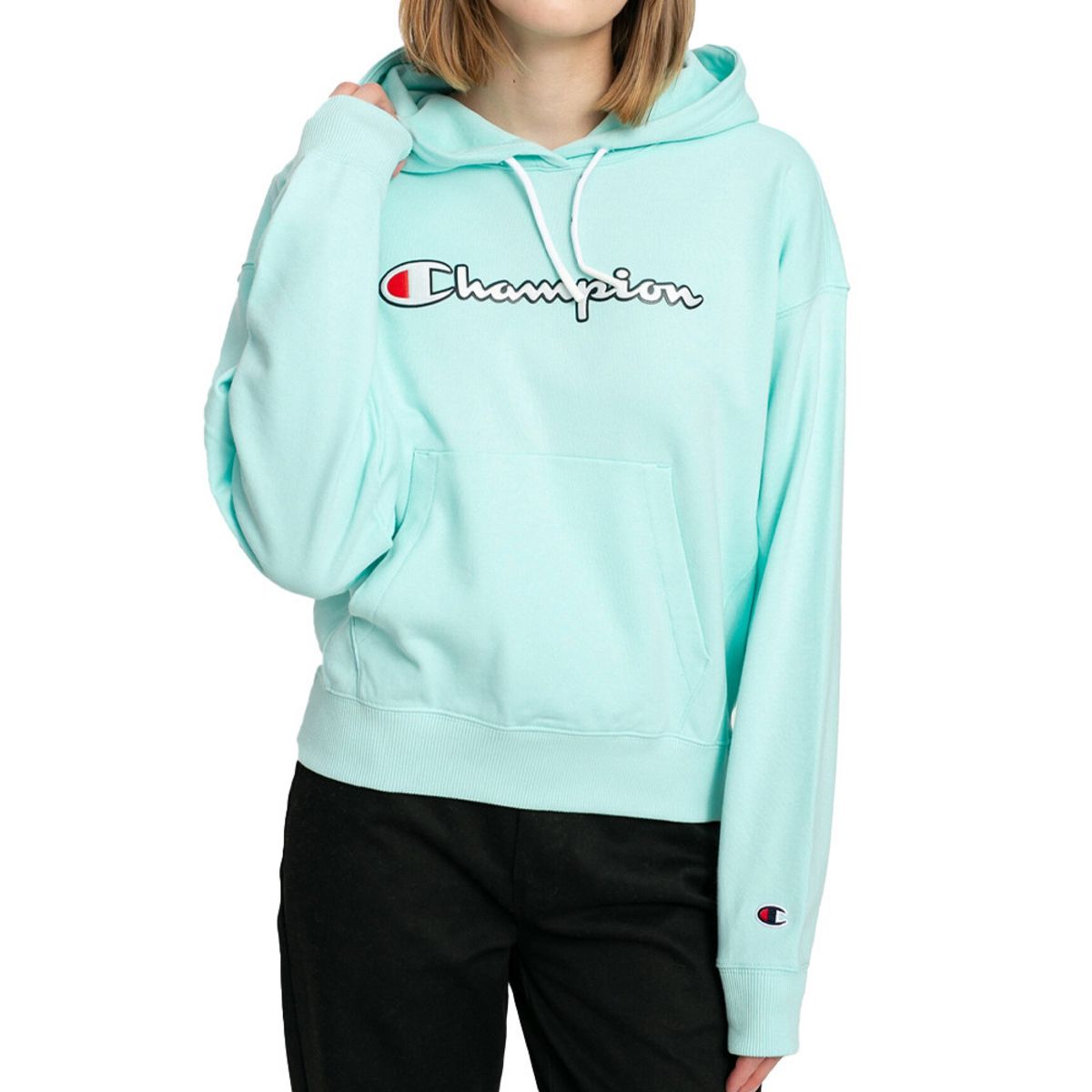 CHAMPION Sweat capuche Turquoise Femme Champion 112638 pas cher