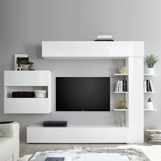 NOUVOMEUBLE Ensemble meubles tv blanc laqué design FINO