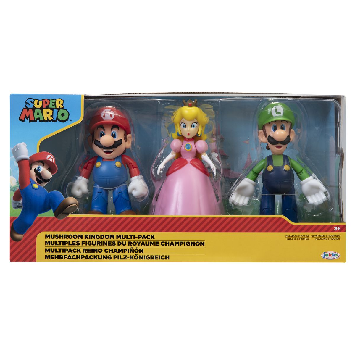 JAKKS PACIFIC Coffret 3 figurines 10 cm Royaume Champignon Super Mario