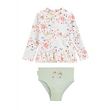 Petit Béguin Maillot de bain fille 2 pièces t-shirt ANTI-UV & culotte Paradise. Coloris disponibles : Rose