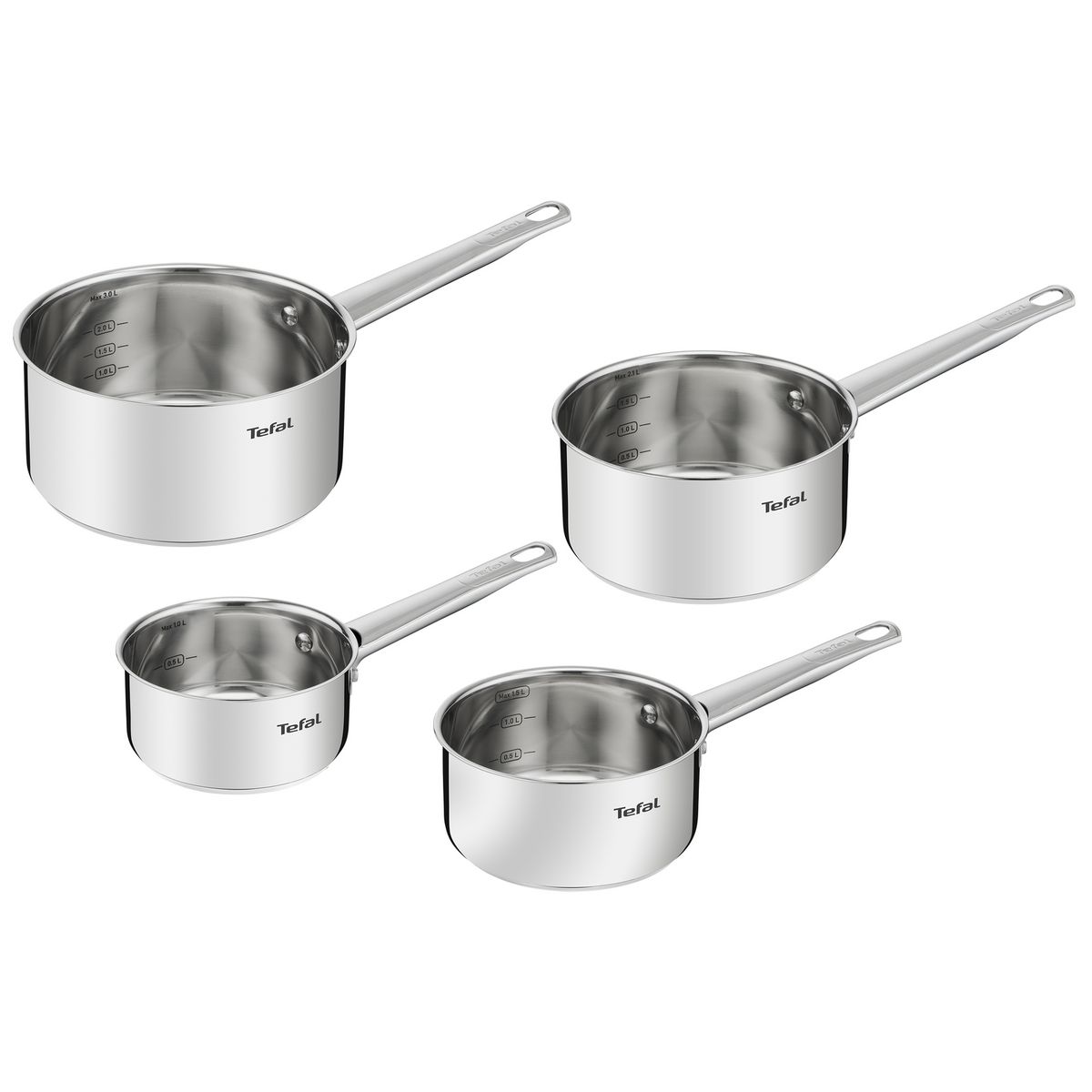 Tefal l6759003 lot 3 casseroles 16/18/20 cm ingenio eco-respect - 1,5/2,1/3  l - poignee amovible argile moonlight - tous feux TEFAL Pas Cher 