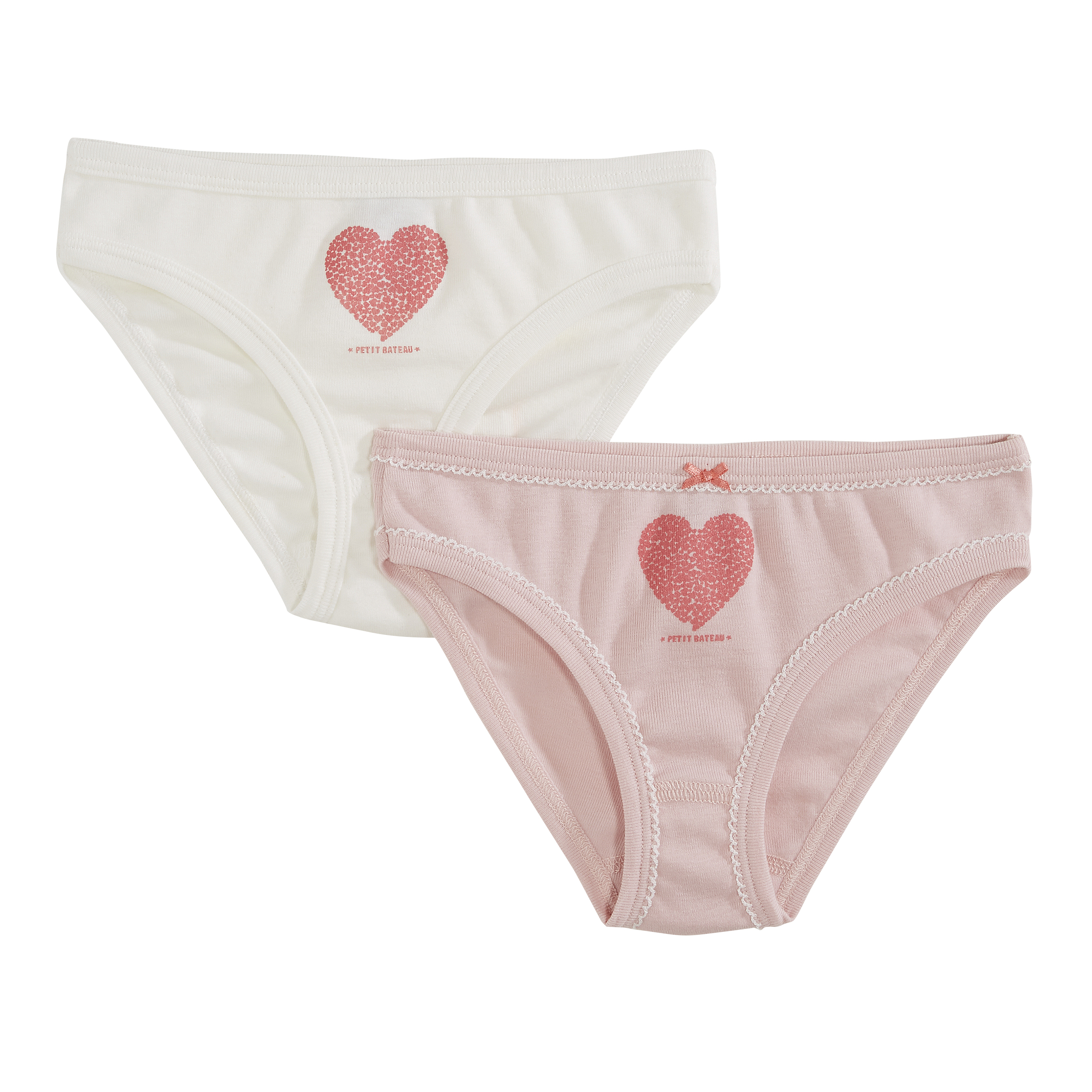 Culotte fille rose/blanc 100% coton 6 ans PETIT BATEAU : le lot de