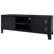 vidaxl meuble tv metal style industriel 120 x 35 x 48 cm noir