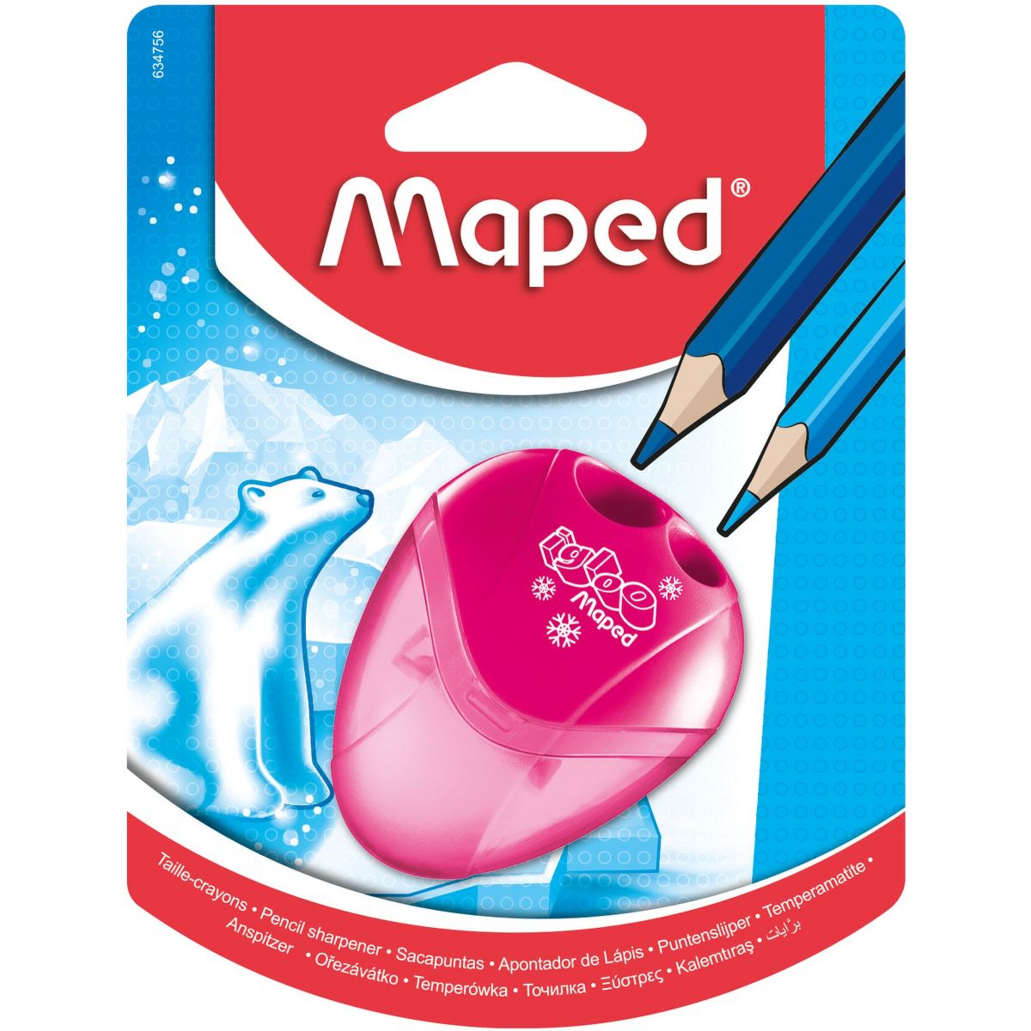 Taille-crayon à réservoir Igloo spécial gauchers, Maped (1 trou)