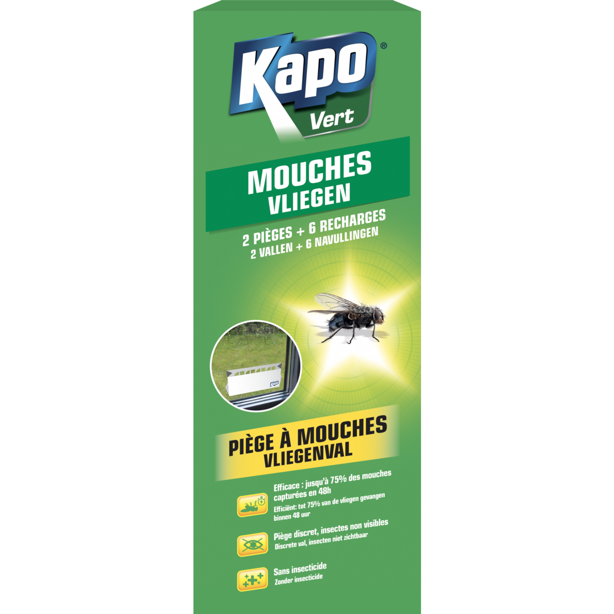 Kapo Piège attrape mouche, boîte KAPO pas cher 