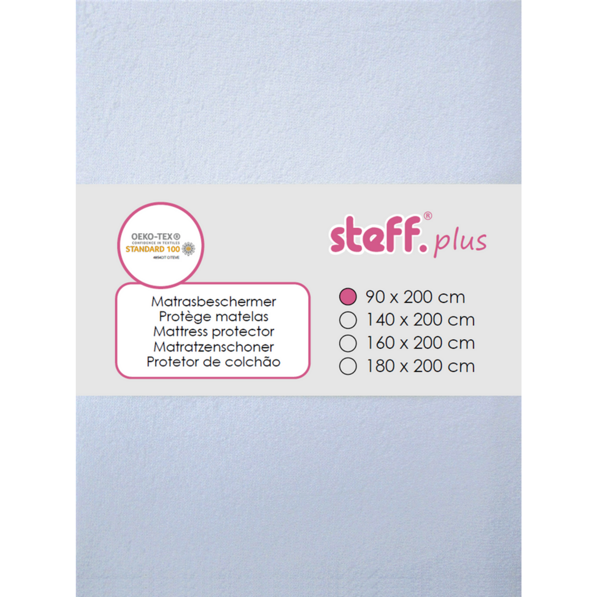 Steff - Protège matelas - Alèse - 90x200 cm - Blanc - tissu éponge
