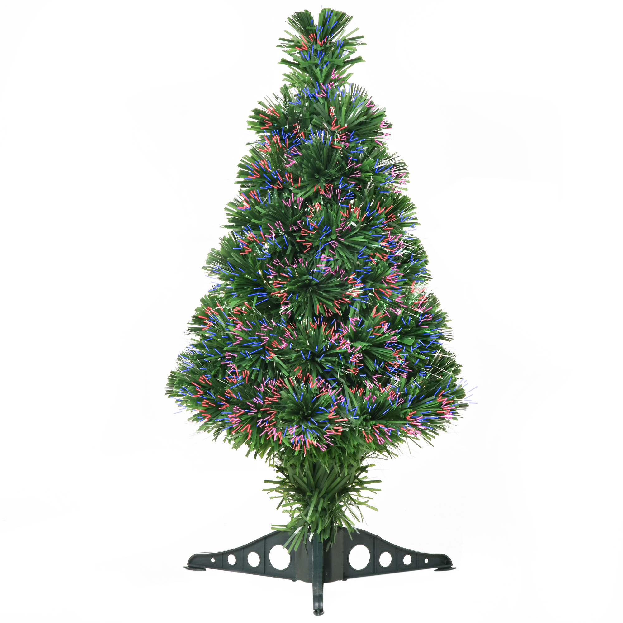 Sapin de noël artificiel enneigé lumineux led multicolore Couleur blanc  Homcom