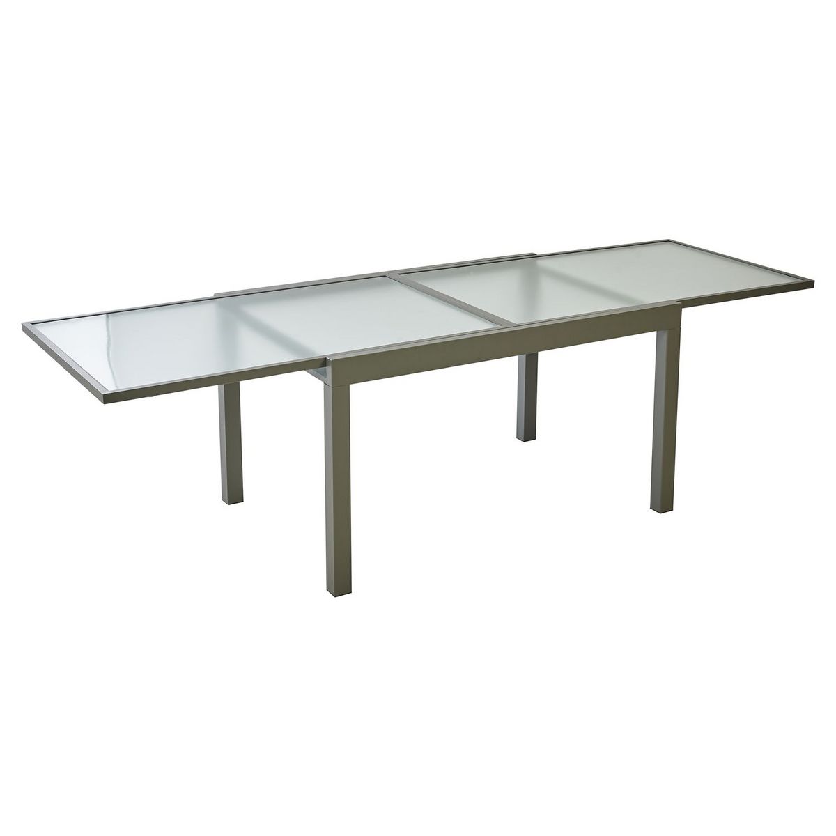 GARDENSTAR Table de jardin rectangulaire extensible en acier gris