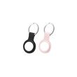 Accessoire tracker Bluetooth 2 Keychain Silicon for AirTag Black/Rose