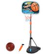 Panier de basket-ball sur pied avec poteau base lestage panneau + ballon + pompe hauteur réglable 1,26 – 1,58 m