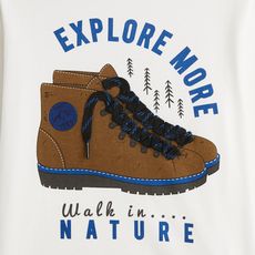 IN EXTENSO T-shirt manches longues imprimé boots garçon (Ecru)
