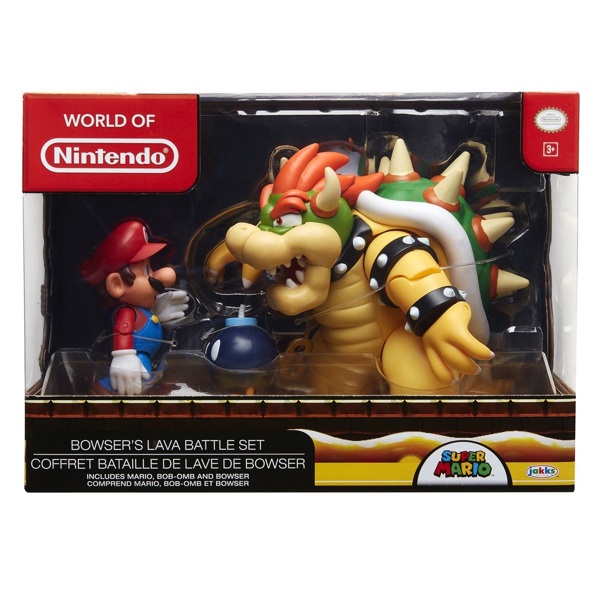 JAKKS PACIFIC Coffret Figurines Mario et Bowser - La Bataille de