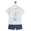 MICKEY Pyjashort jersey bleu bébé garçon . Coloris disponibles : Bleu