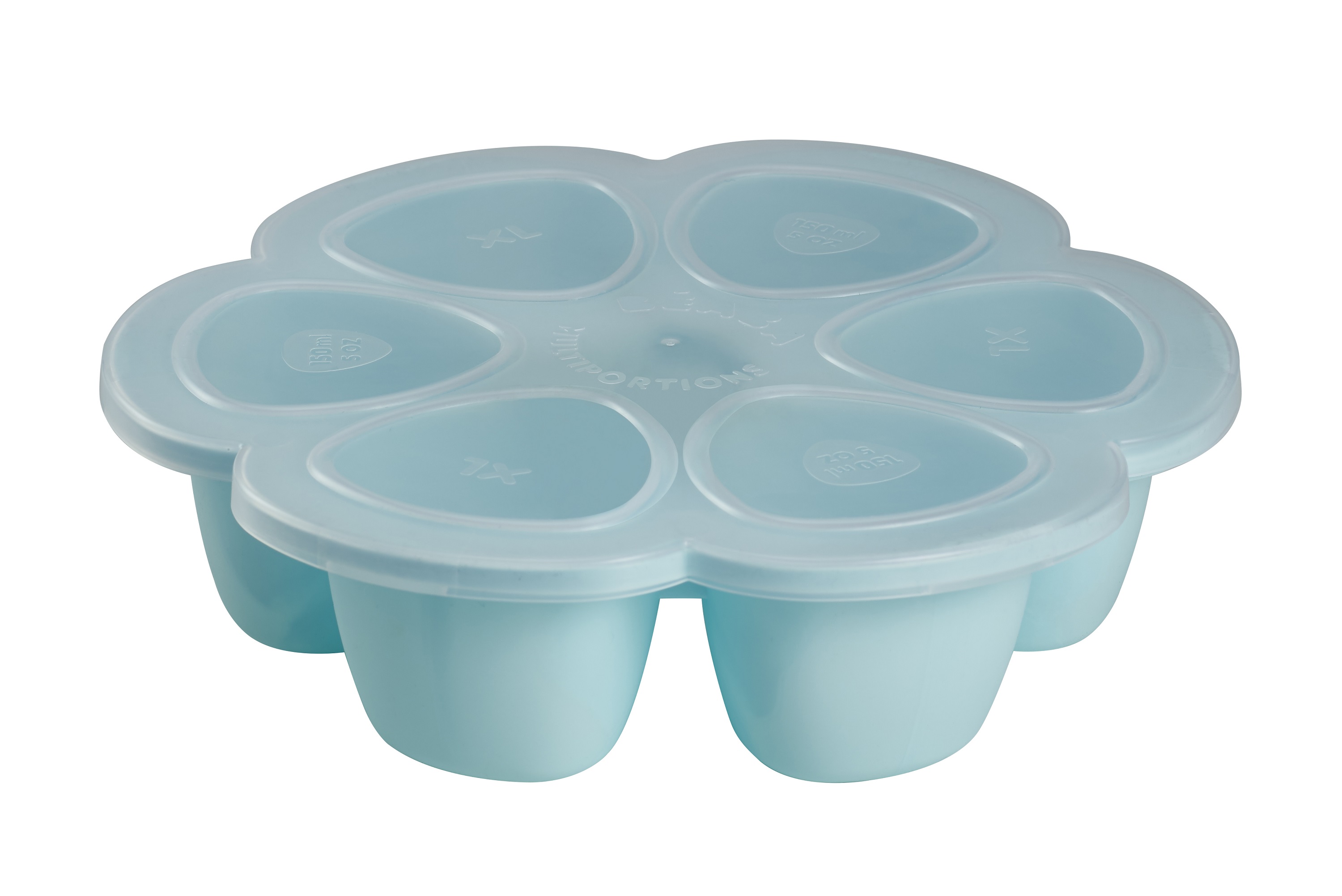 BEABA Moule de congélation pour aliments bébé en silicone 6 x 90 ml - Bleu  pas cher 