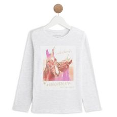 IN EXTENSO T-shirt manches longues chevaux fille