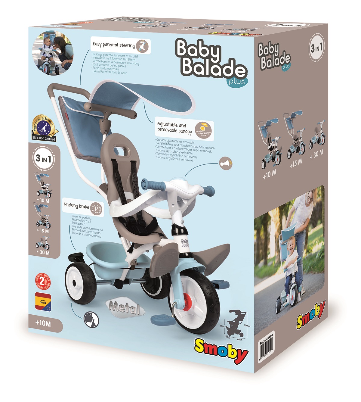 Tricycle Enfant Evolutif Baby Balade Smoby Vert - Tricycles